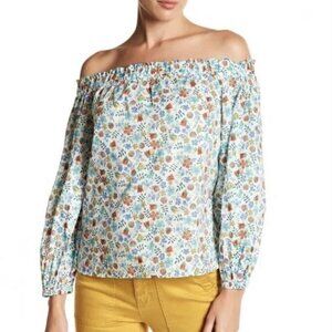 NWT J.Crew ~Liberty Print Art Fabric Edenham Floral Off The Shoulder Blouse ~ 10